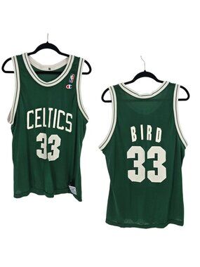 vintage Champion NBA Boston Celtics Bird 33 Mens size 44 basketball Jersey